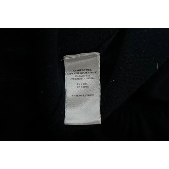 BCBG Maxazria Open Cardigan Womens Small Black Merino Wool Cashmere Tie Sweater - Picture 7 of 8